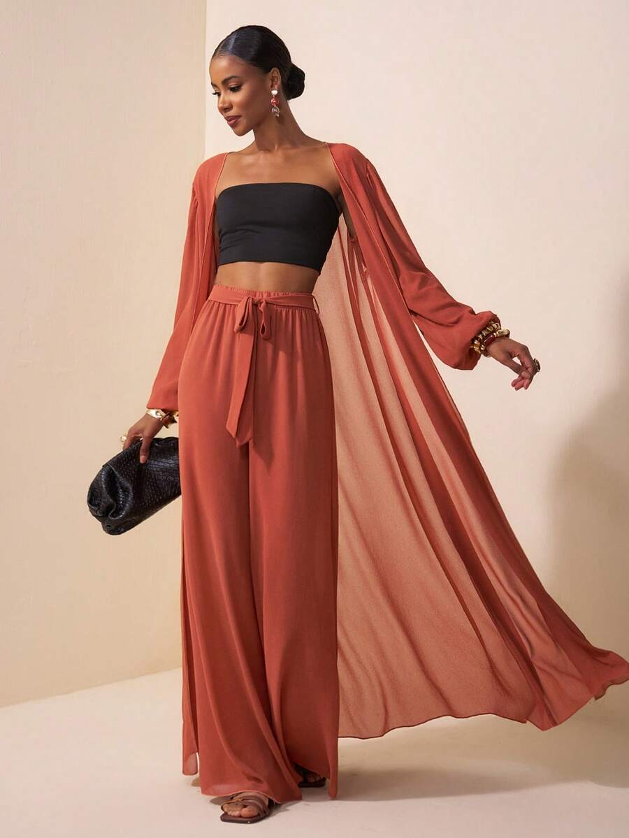 Set Coordinato Giacca e Pantaloni Wide Leg