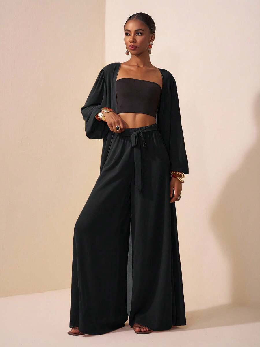 Set Coordinato Giacca e Pantaloni Wide Leg