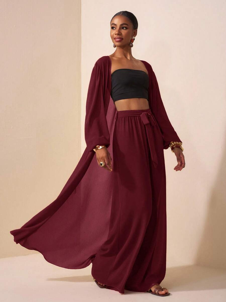 Set Coordinato Giacca e Pantaloni Wide Leg